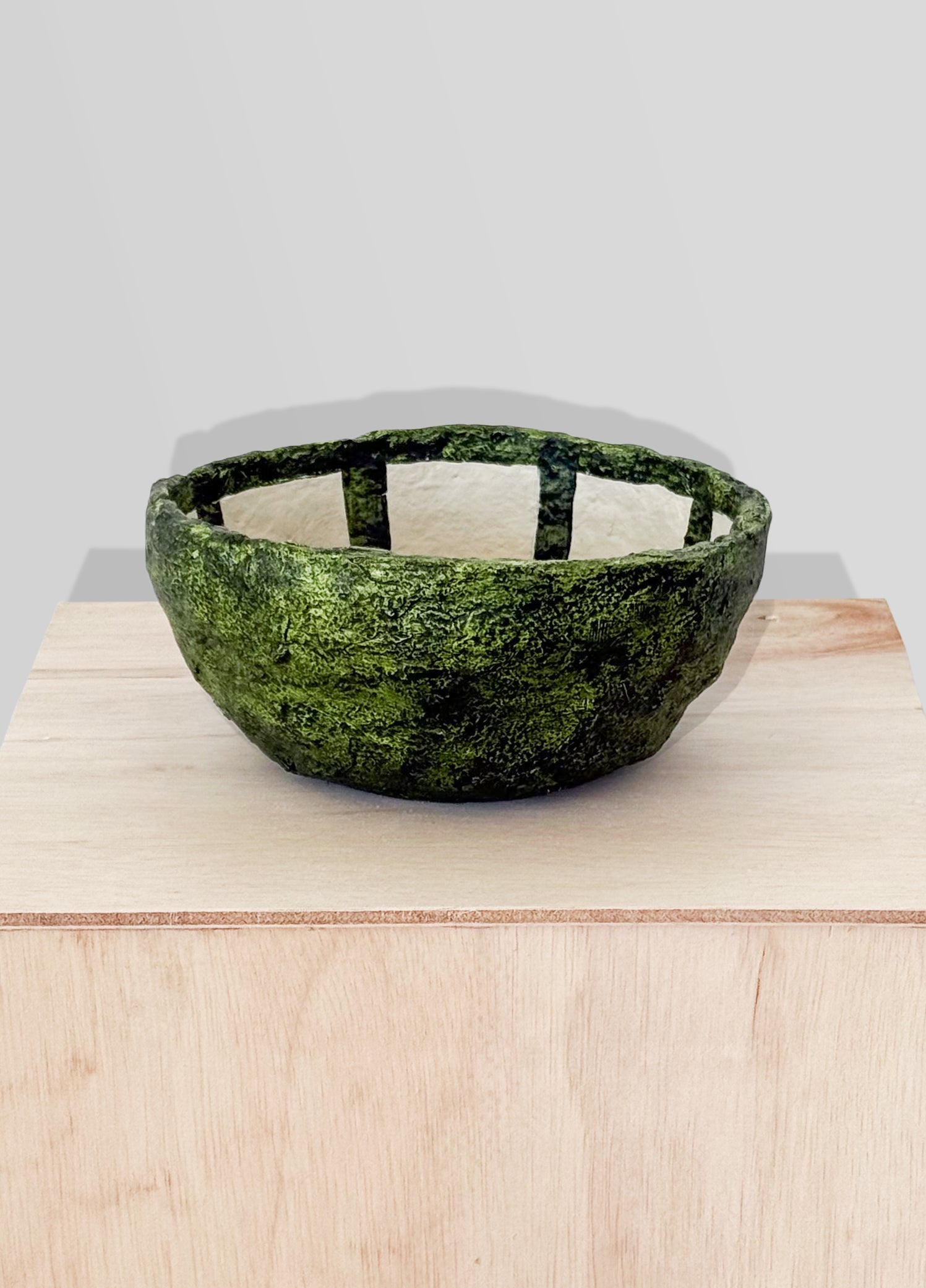 papier mâché bowl designed by claverol studio. 