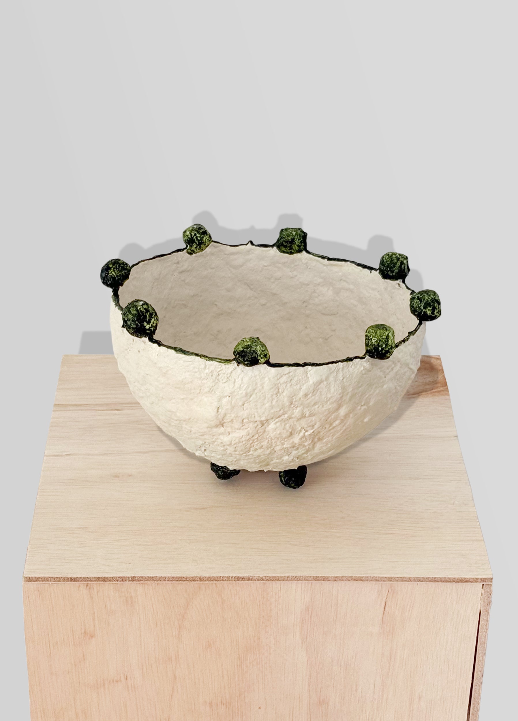 papier mâché bowl designed by claverol studio. 