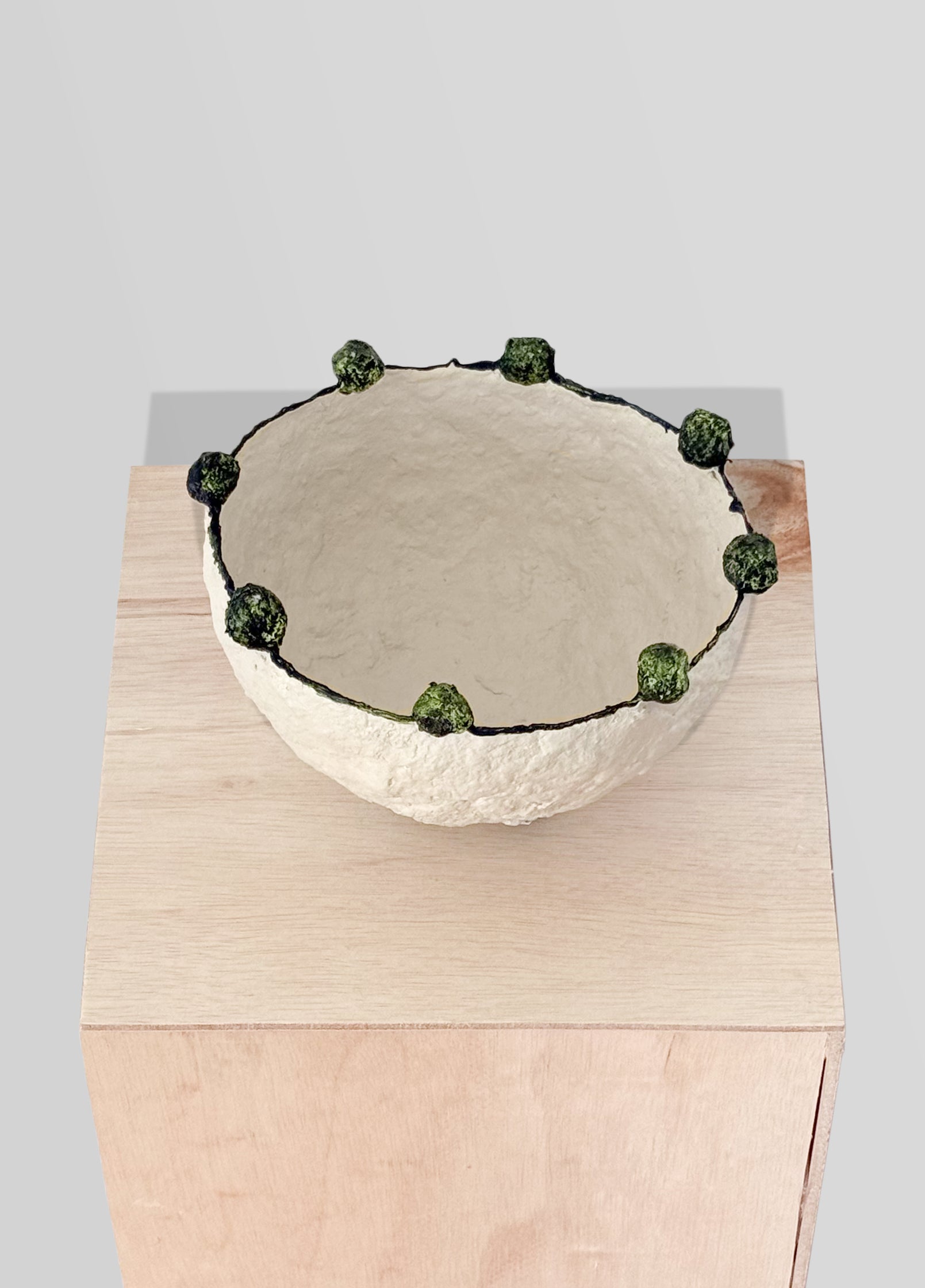 papier mâché bowl designed by claverol studio. 