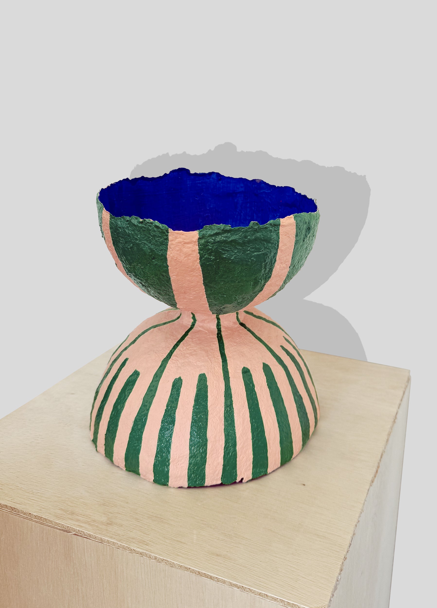 Papier mâché dome vase