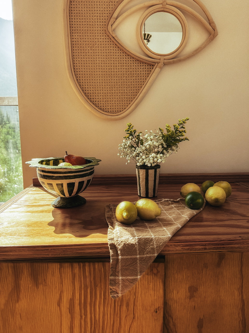Paper mache bowl designed in <os Angeles by the Circular Design  Studio, Claverol Studio.